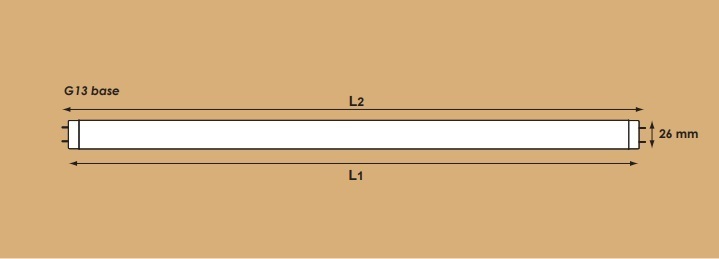 KANDOLITE T8 (26MM) 36W 4FT 管狀熒光燈 - 標準