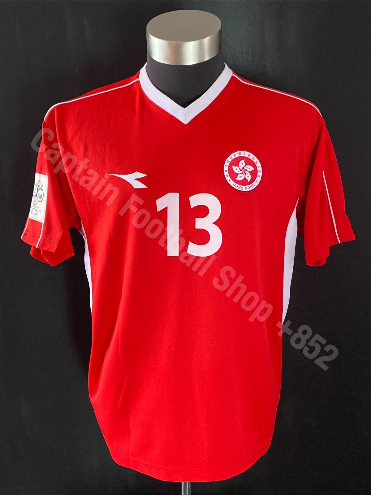 Hong Kong 2006 FIFA World Cup Qualifiers Home match worn shirt #13 M C SZETO
