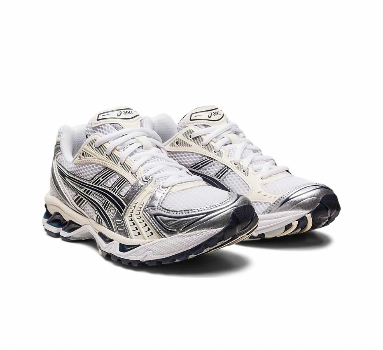 代購 Asics GEL-Kayano 14 防滑耐磨 跑步鞋 女款 白黑銀 MAR-