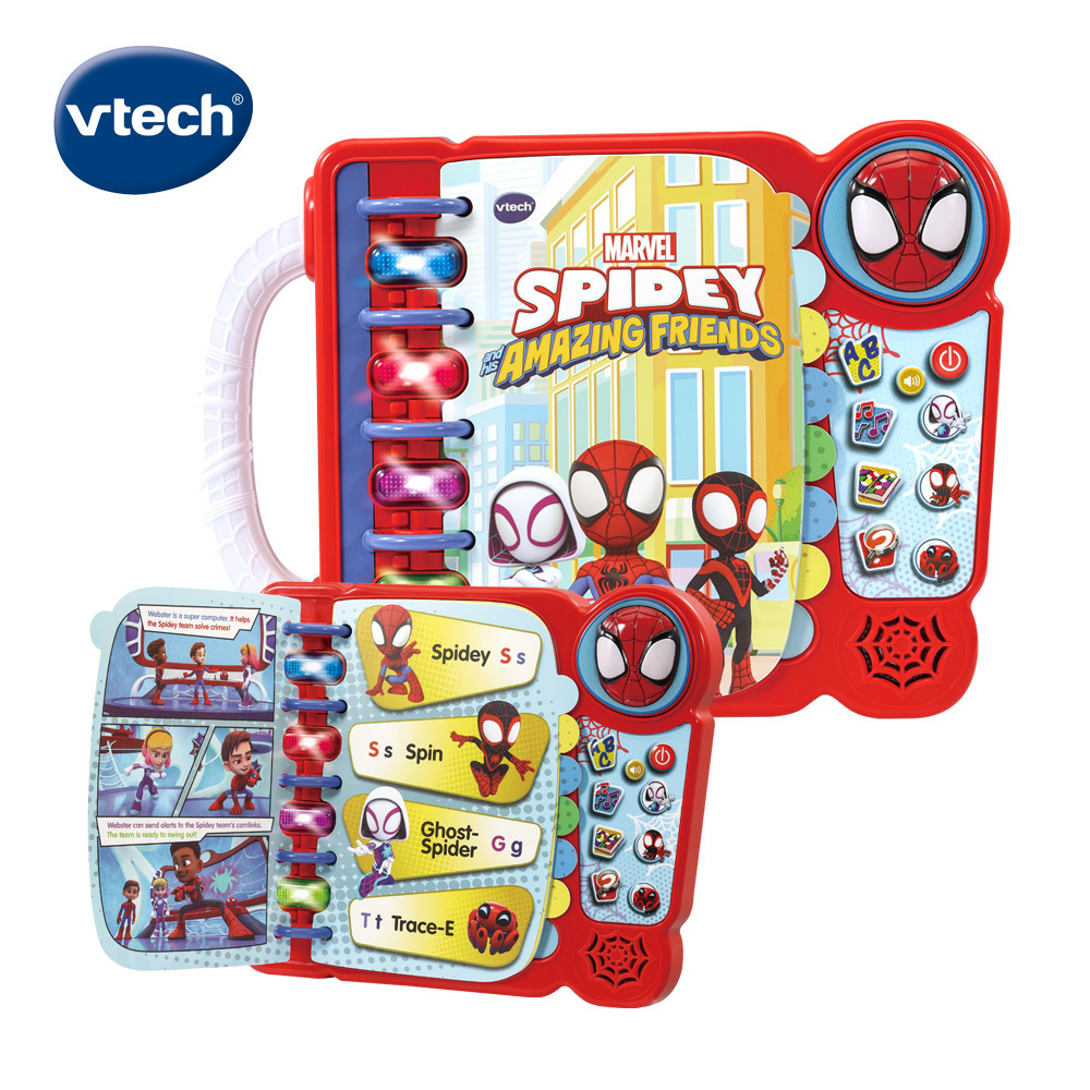 《 英國 Vtech 》蜘蛛人聲光互動啟蒙學習書