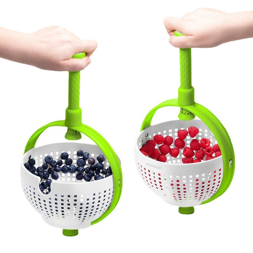 020【家居必備】廚房蔬菜水果清洗器 旋轉器 快速乾水 離心脫水瀝水旋轉清洗器