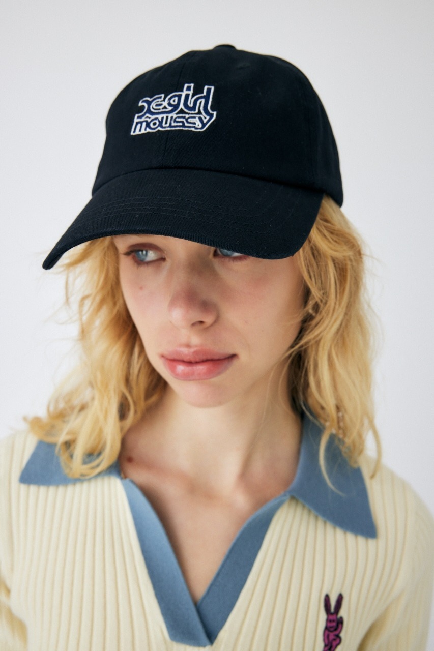 MOUSSY X-GIRL 聯名款XG ONE WASH CAP 水洗刺繡LOGO 棒球帽老帽