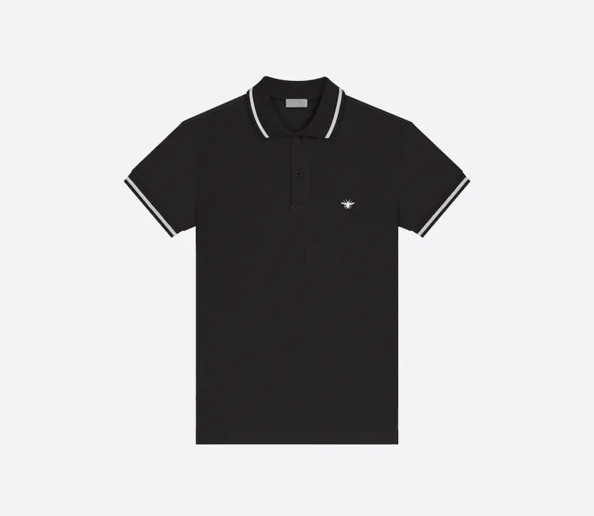 Dior polo shirt with bee embroidery