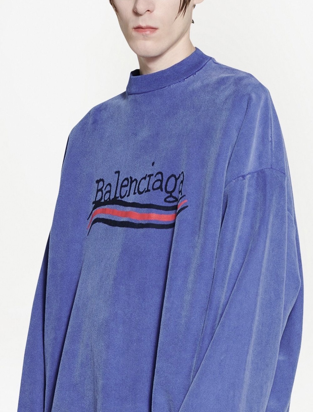 Balenciaga logo print long sleeve sweatshirt