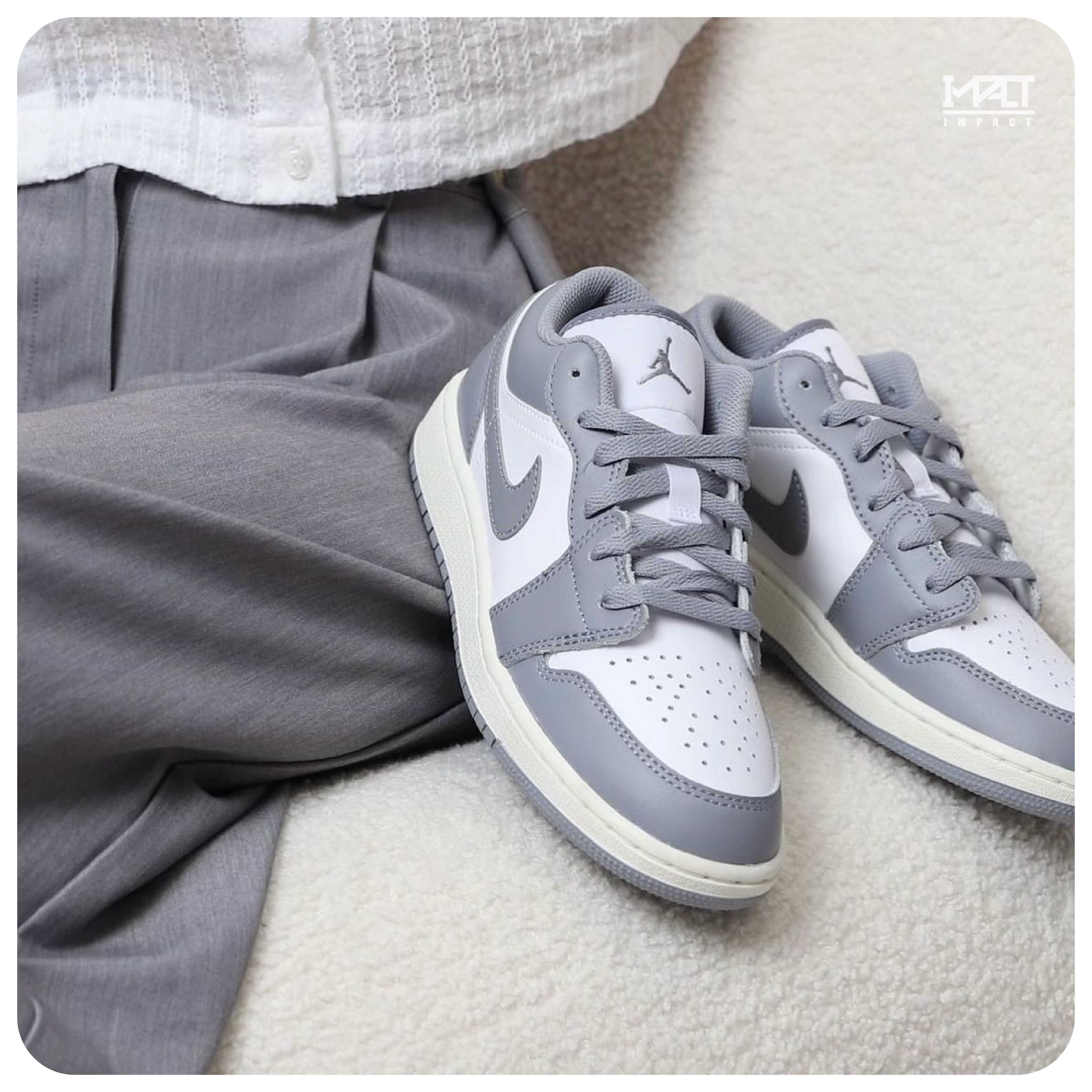 NIKE AIR JORDAN 1 LOW  VINTAGE GREY 白灰 奶油底 小DIOR AJ1 553560-053 / 553558-053