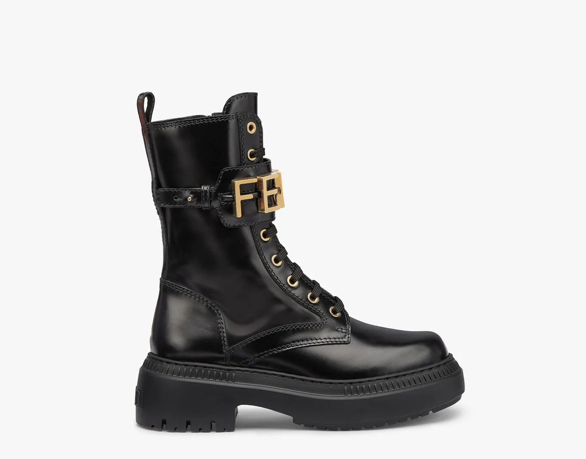 Fendi leather biker boots