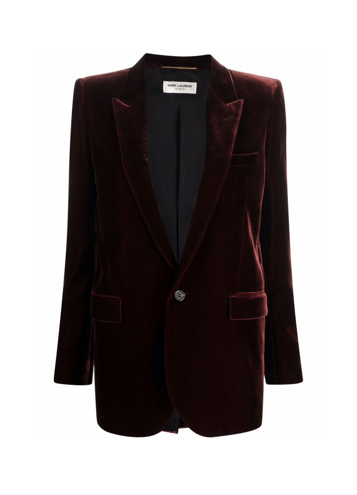 Saint Laurent single breasted velvet blazer