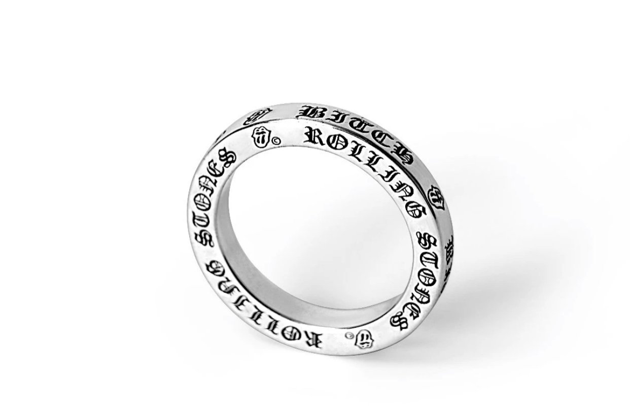 Chrome Hearts 3mm The Rolling Stone B*tch Spacer Ring