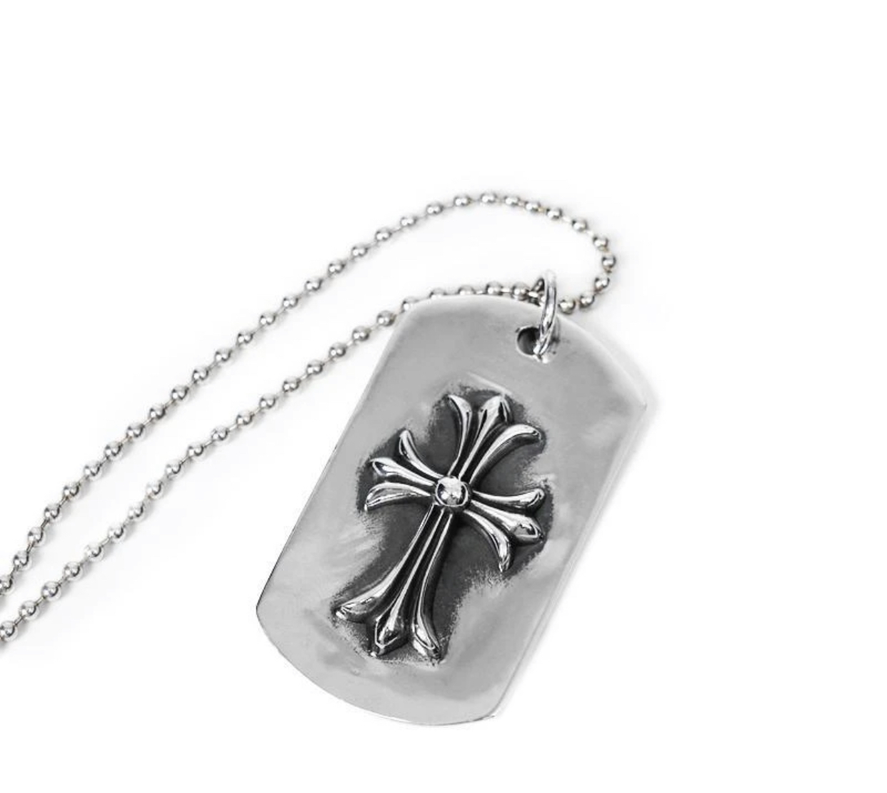 Chrome Hearts Tiny CH Cross Cutout Dog Tag