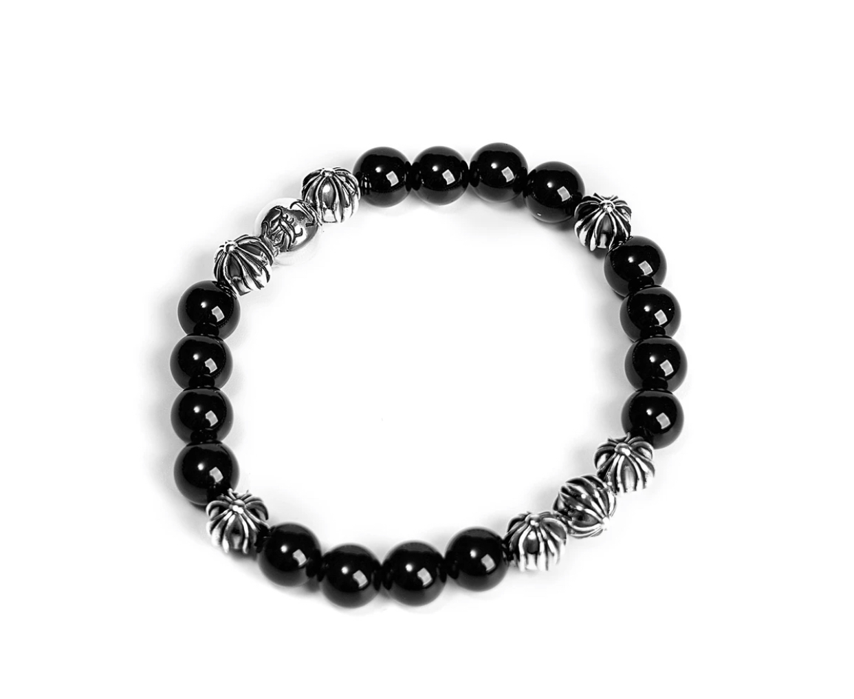 Chrome Hearts onyx bead bracelet 8mm (8 beads)