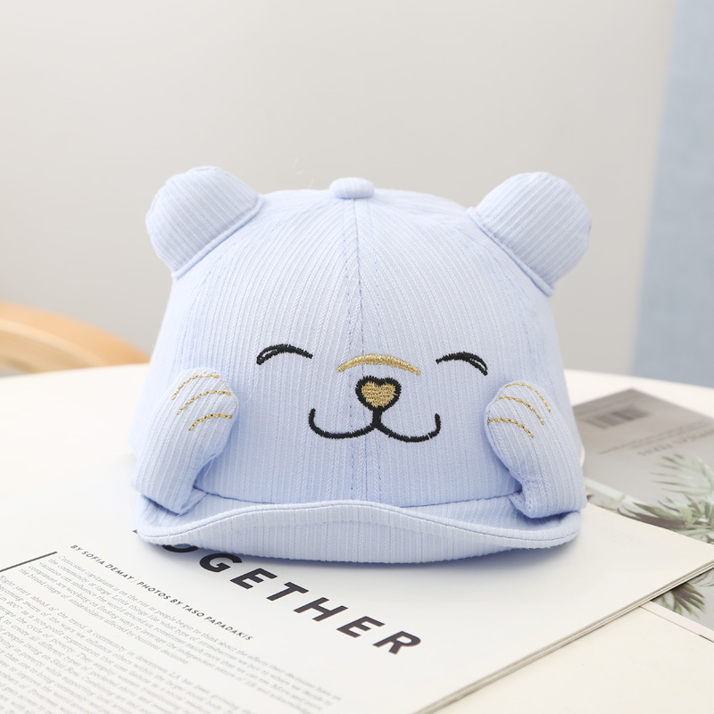A249BL_SS23_C🐱淺藍色立體開心貓咪帽(pre-order)