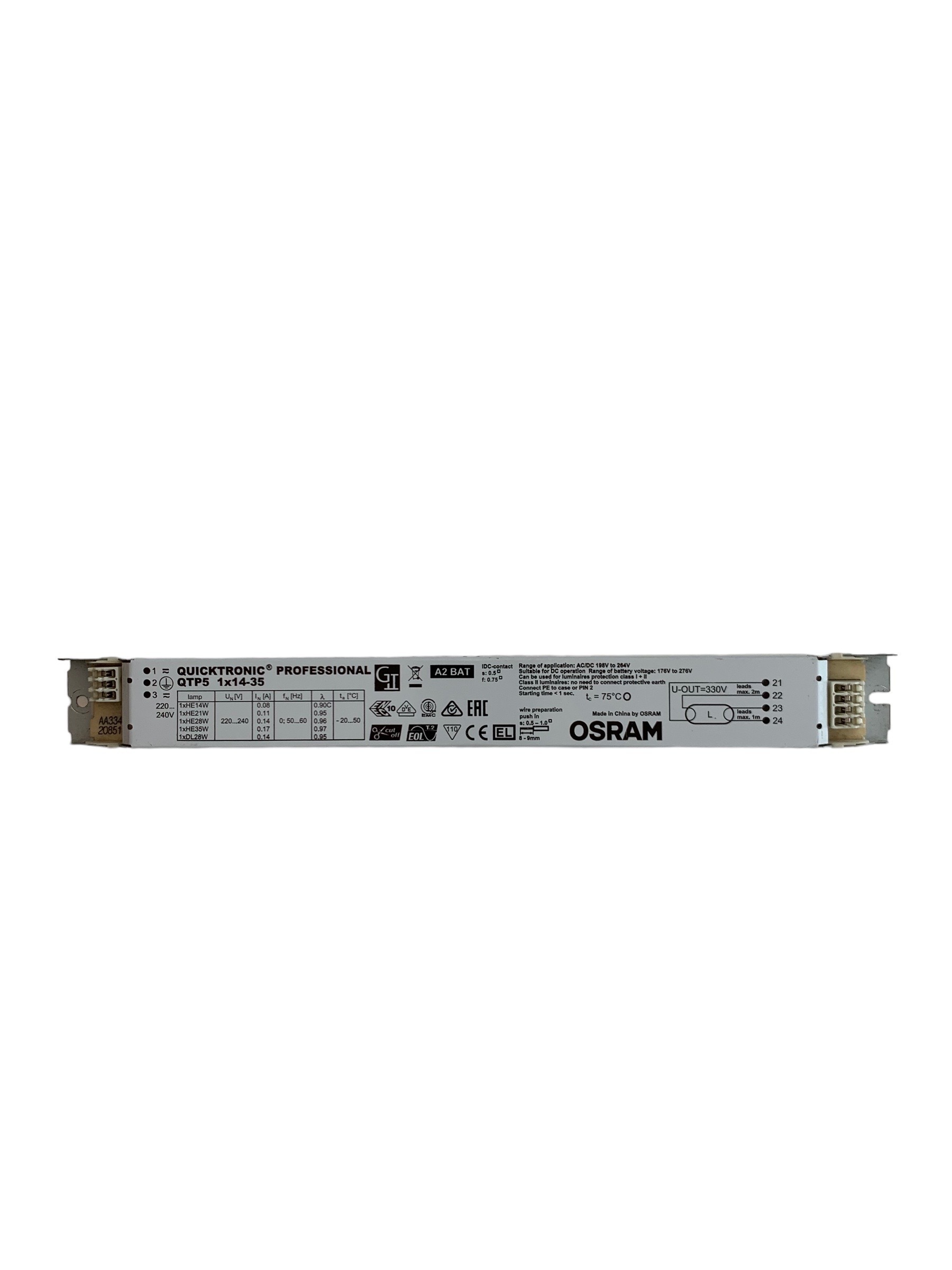OSRAM QUICKTRONIC Professional 5 1X14-35 電子鎮流器