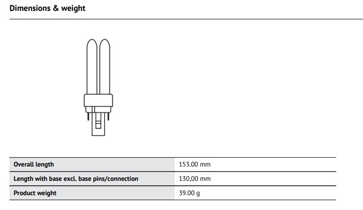 歐司朗 DULUX D 18W 兩針 G24D-2 緊湊型熒光燈節能燈