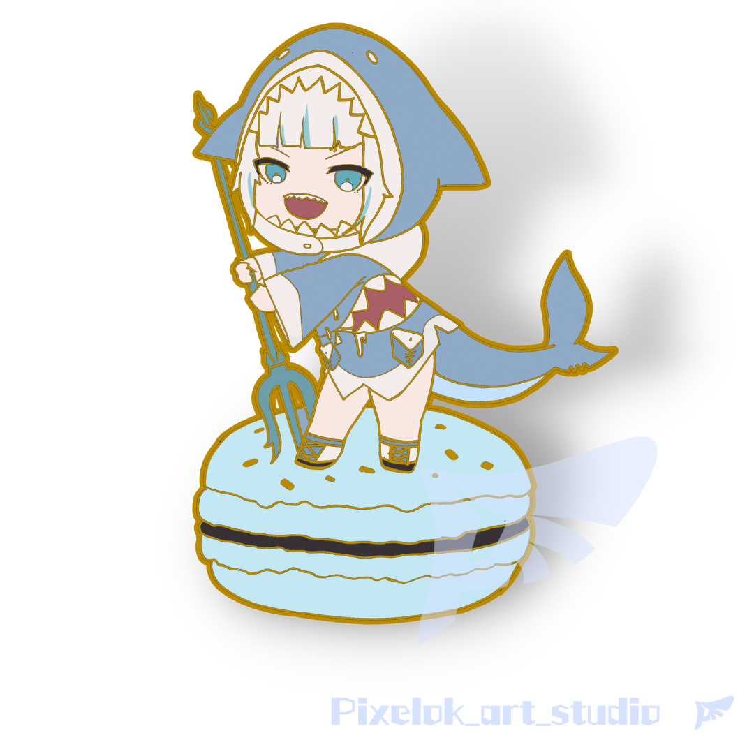 「香港同人 - 代理」Pixelok Hololive EN 甜品系列 #2 金屬徽章