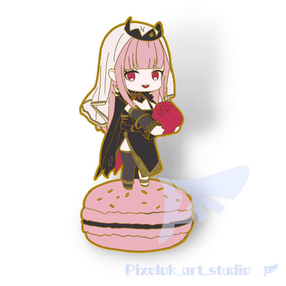 「香港同人 - 代理」Pixelok Hololive EN 甜品系列 #2 金屬徽章