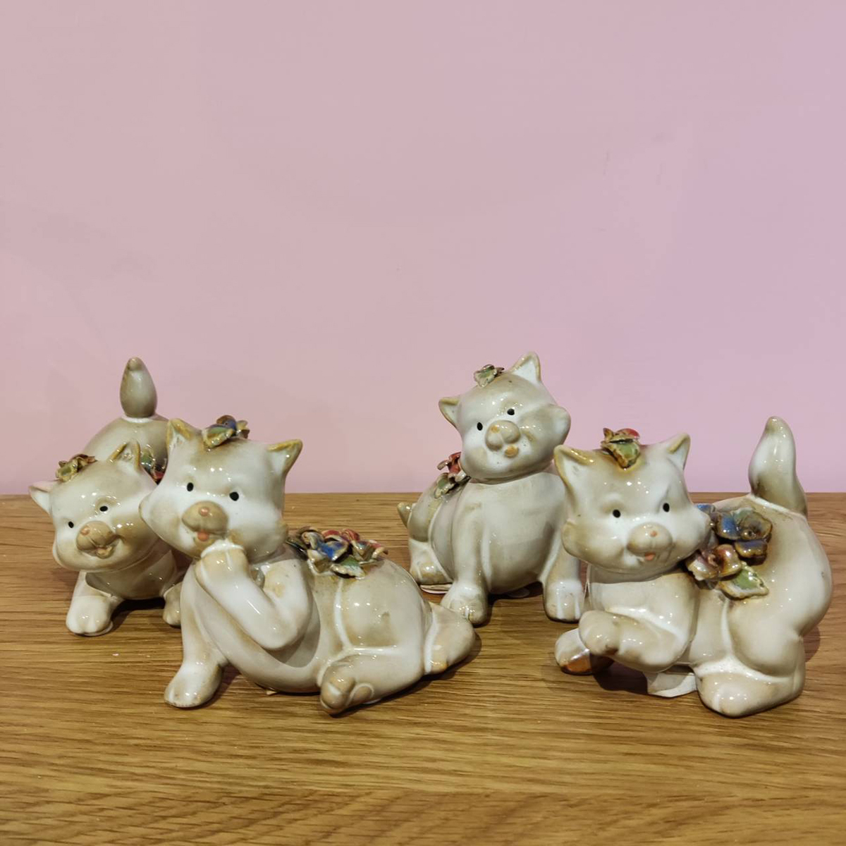 陶藝小貓(4隻一組)