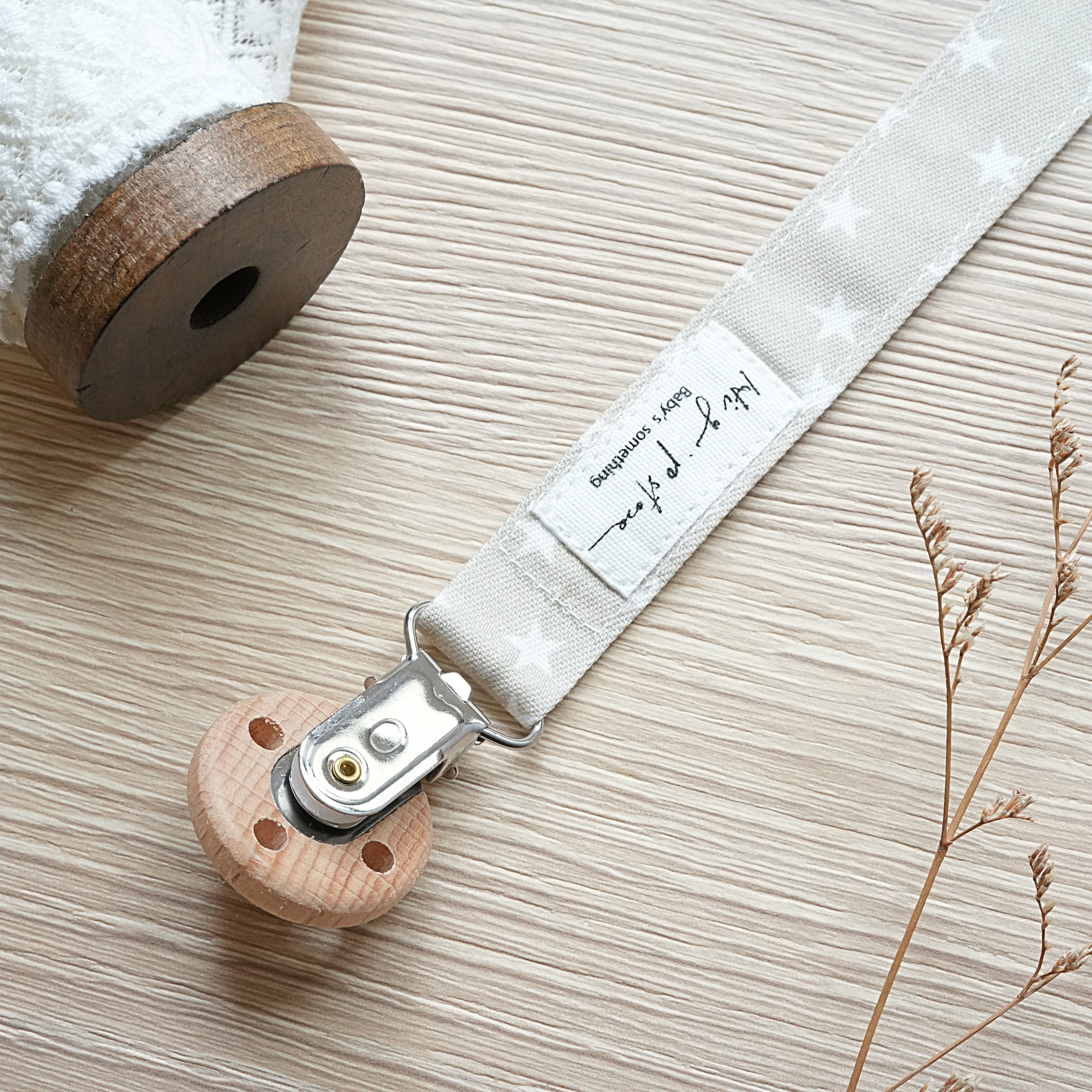 Hi Y.P store-櫸木夾-米白星星