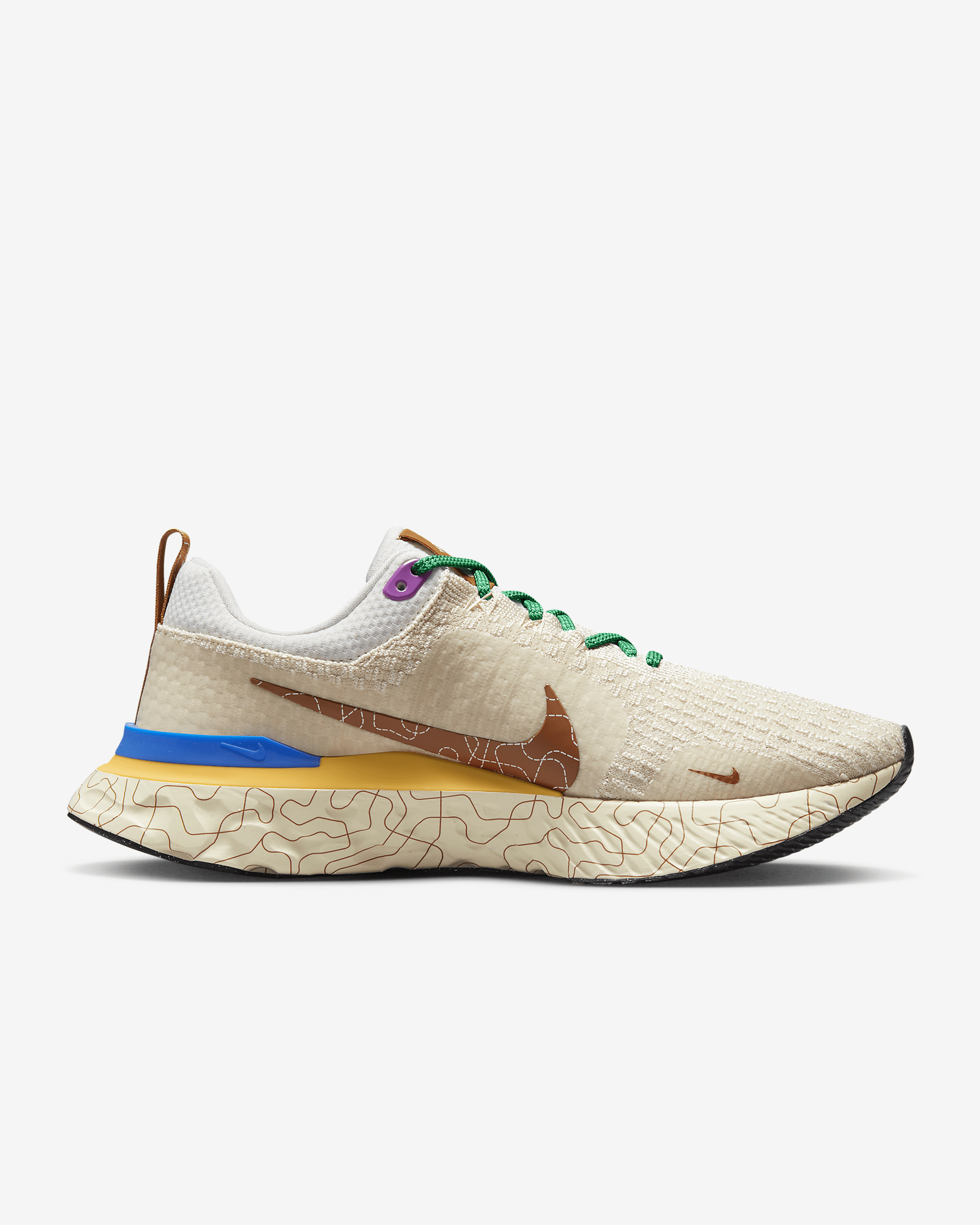 Nike React Infinity 3 Premium 透氣網布慢跑鞋薑黃男鞋DZ3025-00