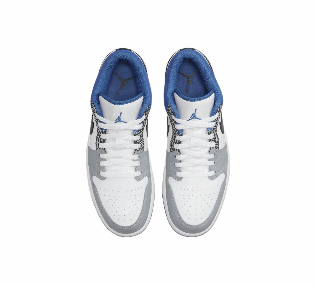 代購 Air Jordan 1 LOW se "true blue" 爆裂紋 復古籃球鞋 白藍 MAR-
