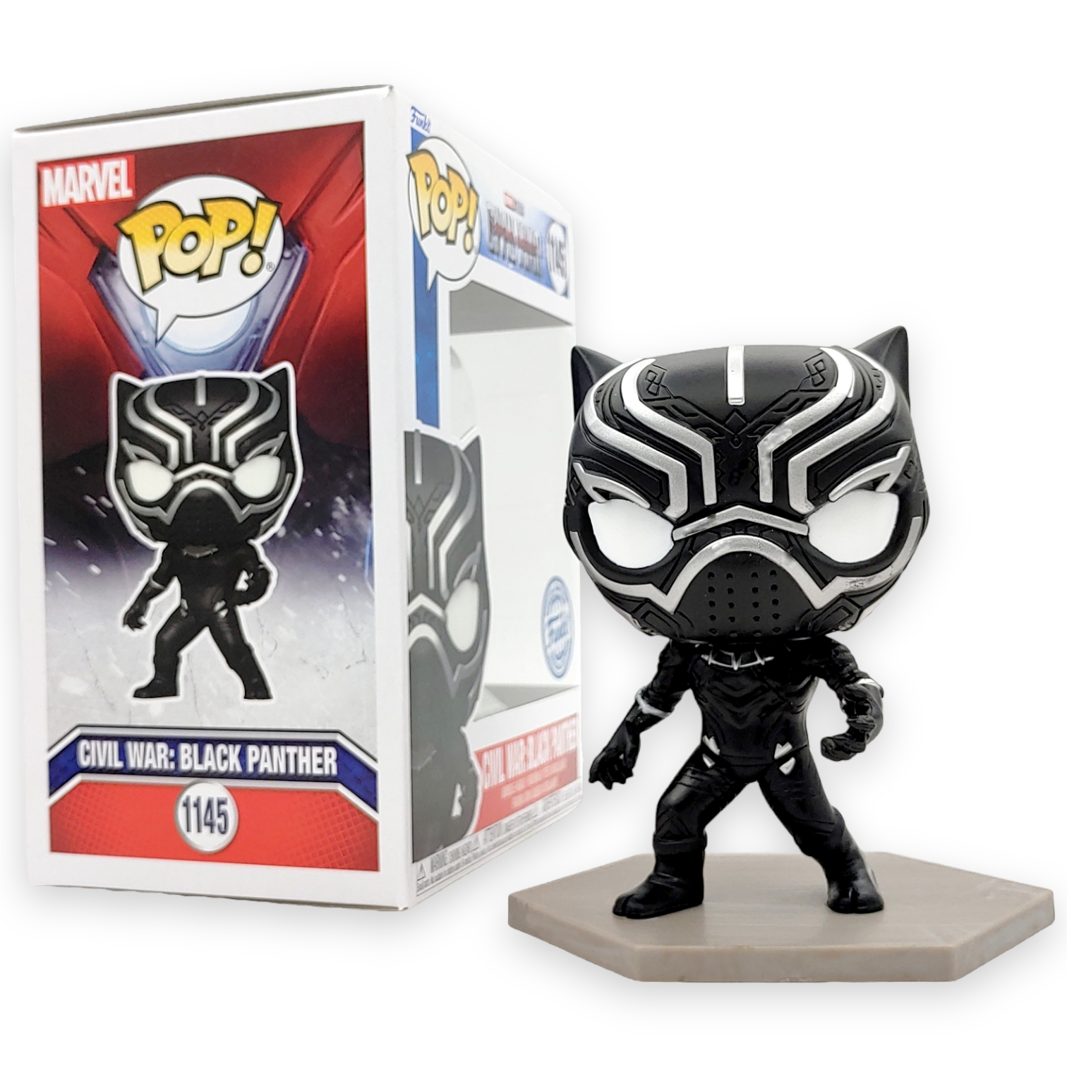 FUNKO POP<美國隊長3-英雄內戰12公仔套裝>黑豹-NO.1145