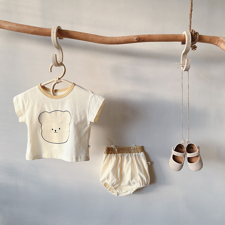 滾邊大頭熊屁屁褲套裝