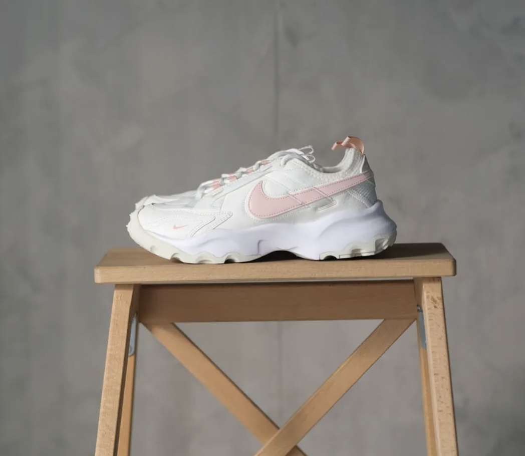 Nike Wms TC 7900 米白小白鞋  蜜桃奶油 粉勾厚底增高 (售完即止!)