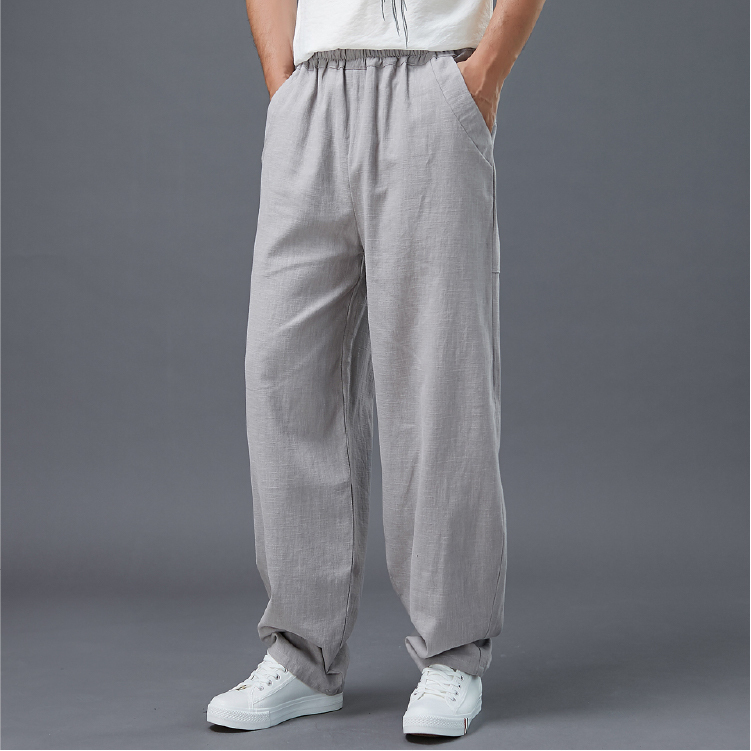 鬆緊腰圍寬直筒