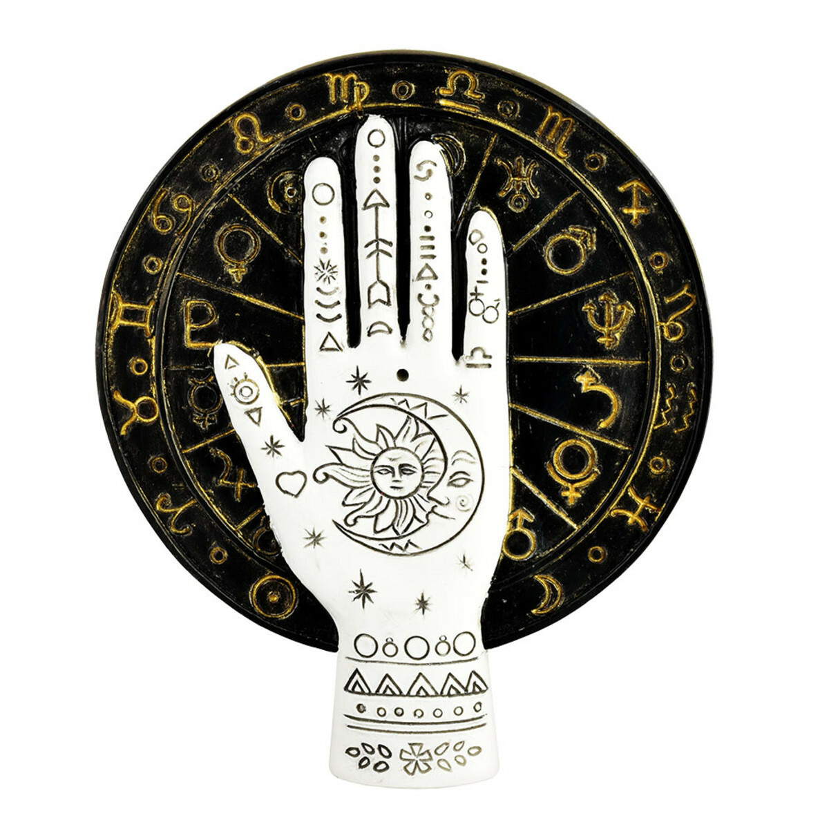 PALMISTRY & ASTROLOGY POLYRESIN INCENSE BURNER