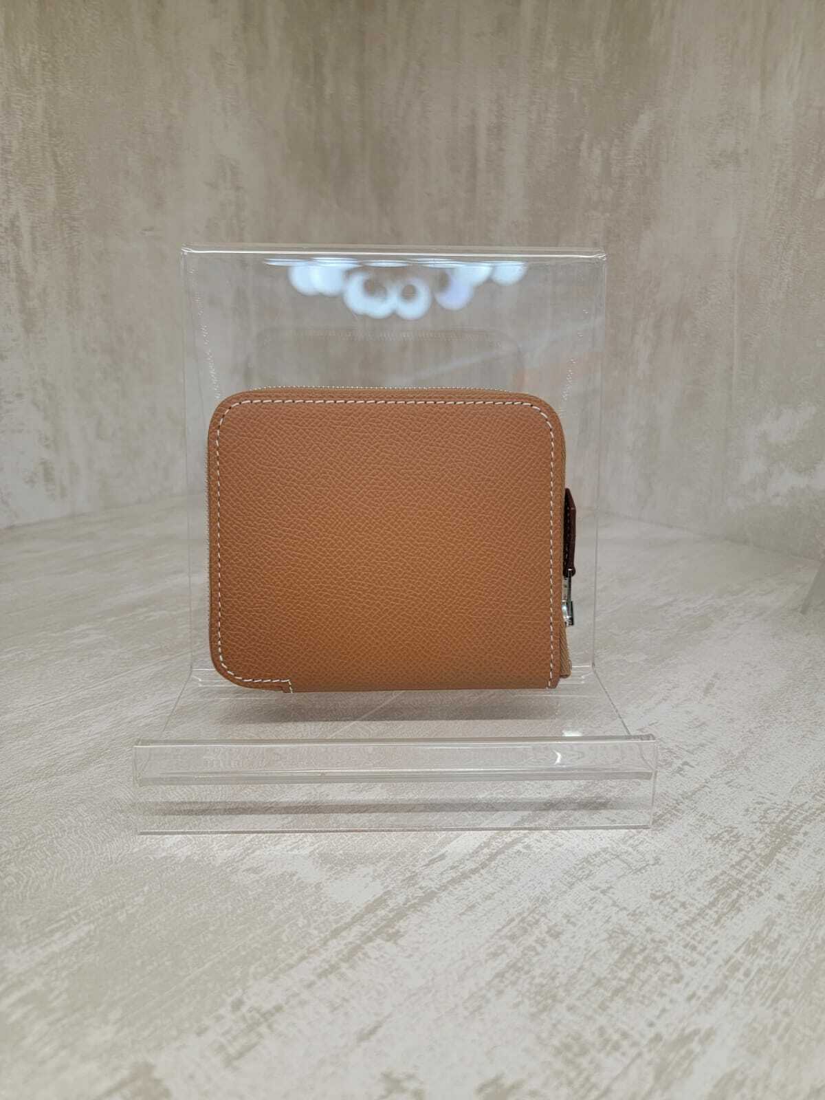 Hermes silk in compact GOLD/purple 短銀包