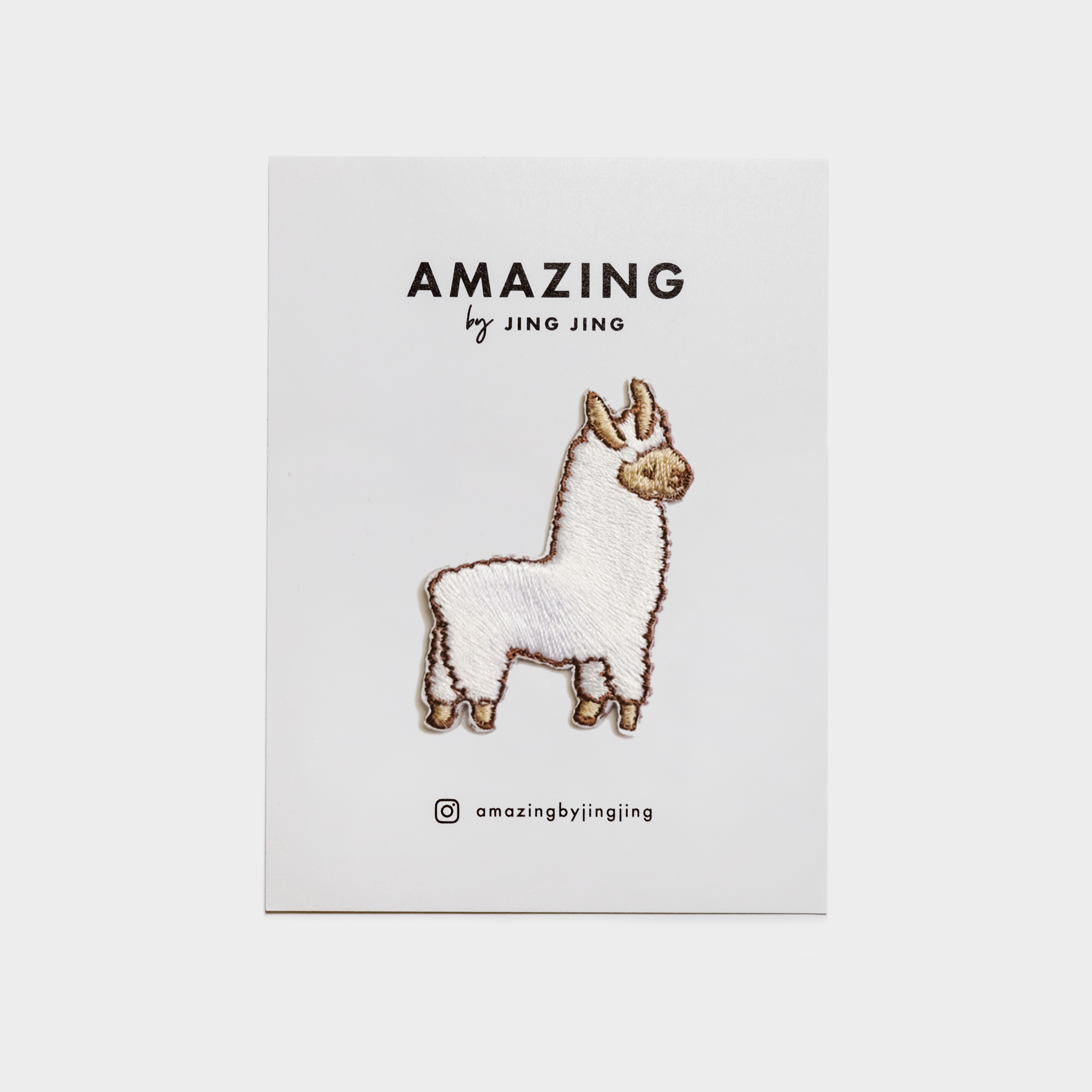 Amazing by Jing Jing 刺繡布貼 - 羊駝