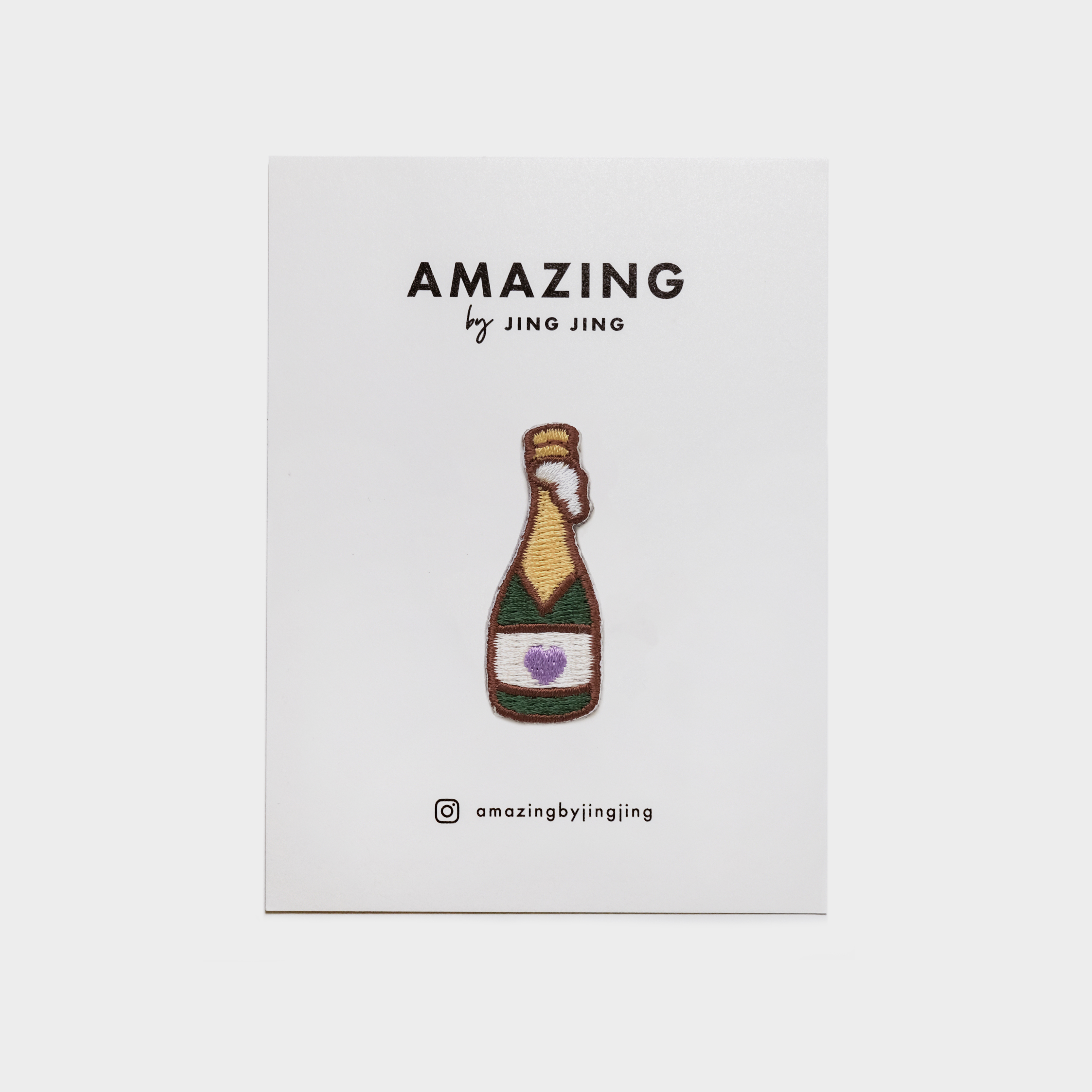 Amazing by Jing Jing 刺繡布貼 - 香檳