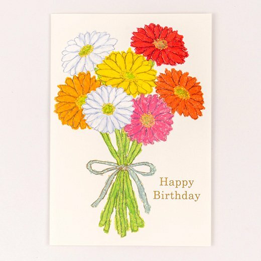 米津祐介 非洲菊 花語卡片 賀卡 ｜日本Greeting Life