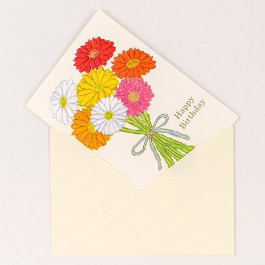 米津祐介 非洲菊 花語卡片 賀卡 ｜日本Greeting Life