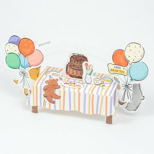 小狗派對 生日桌立體卡片｜ 日本 COCO and Wondrous Gang