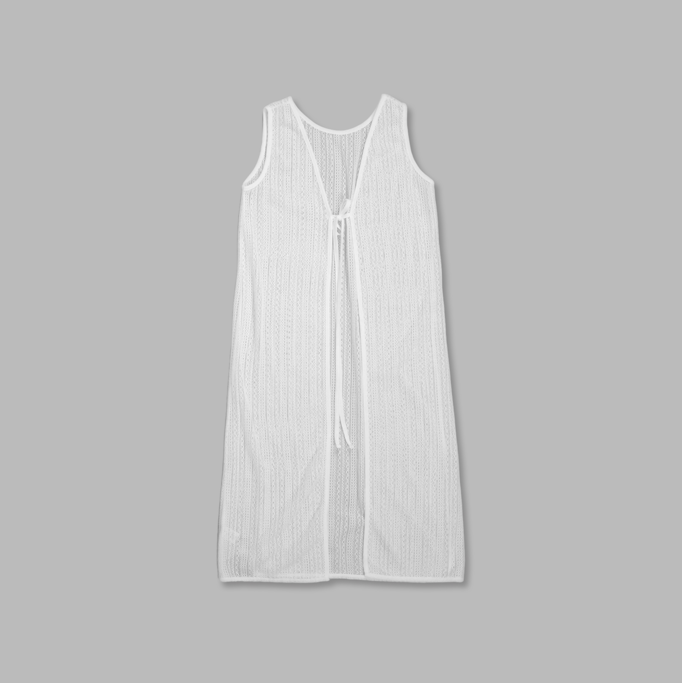 J.P.L. 開襟織花繫帶長罩衫 ‹ 2 Way › ╭ 2色 ╮