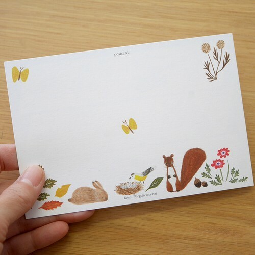 森林緞帶 插畫明信片｜日本 4legs