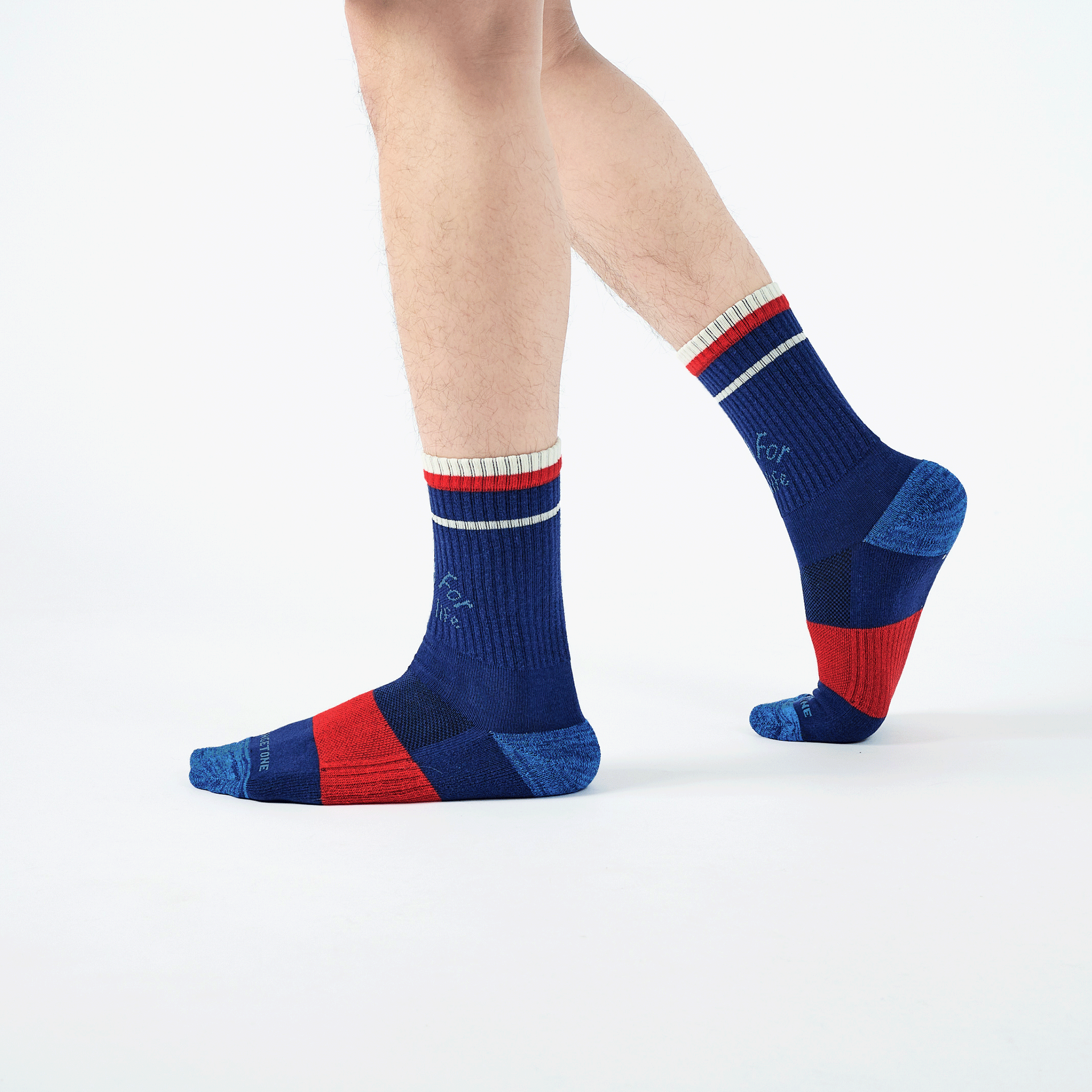 奧利奧抗菌運動中筒襪〈藍〉