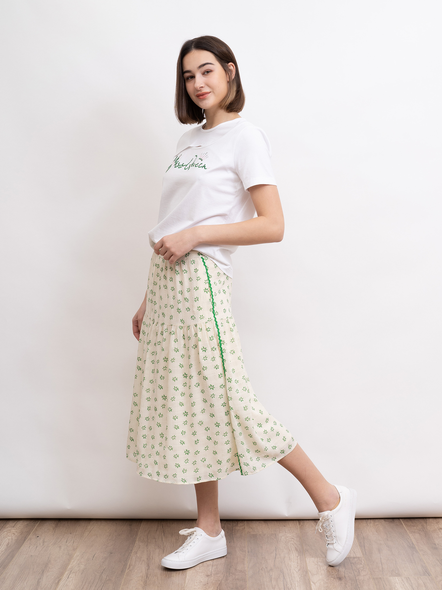 mi-tu 印花半身裙