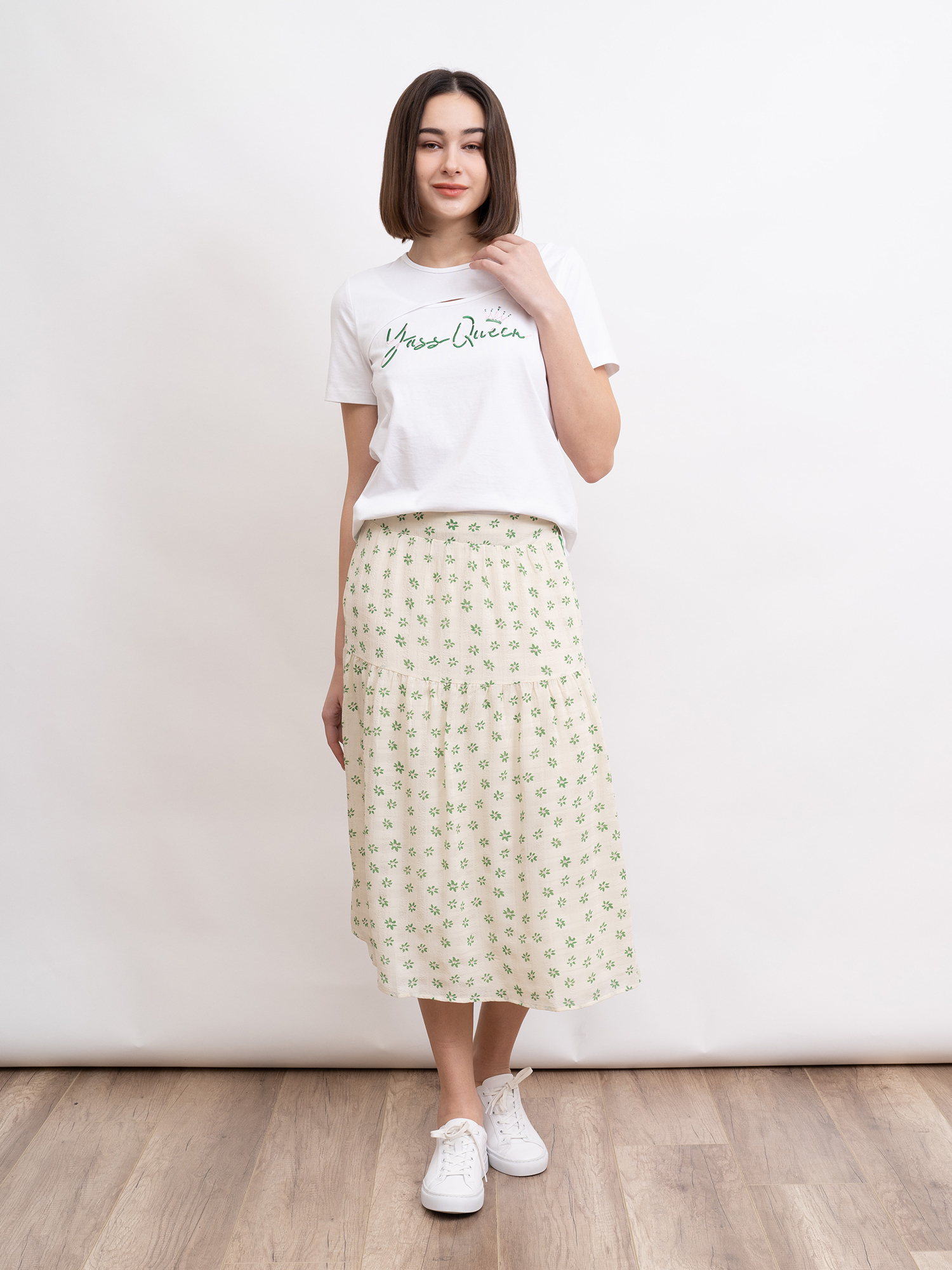 mi-tu 印花半身裙