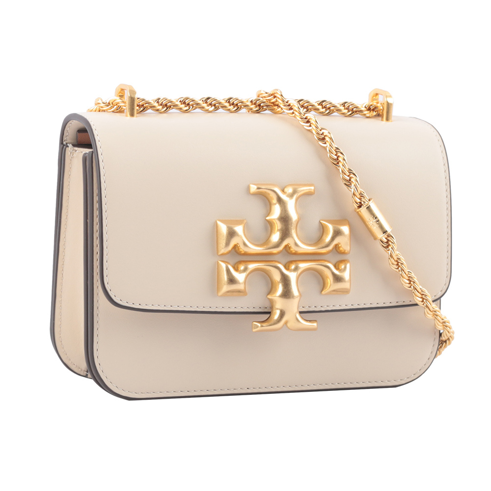 【Tory Burch】Eleanor 大標誌翻蓋小款二用包(白色)