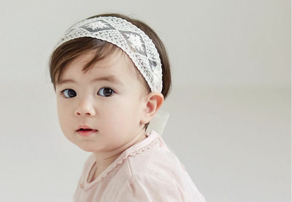 A250WE_SS23_C💛米白色菱形刺繡花氣質髮帶