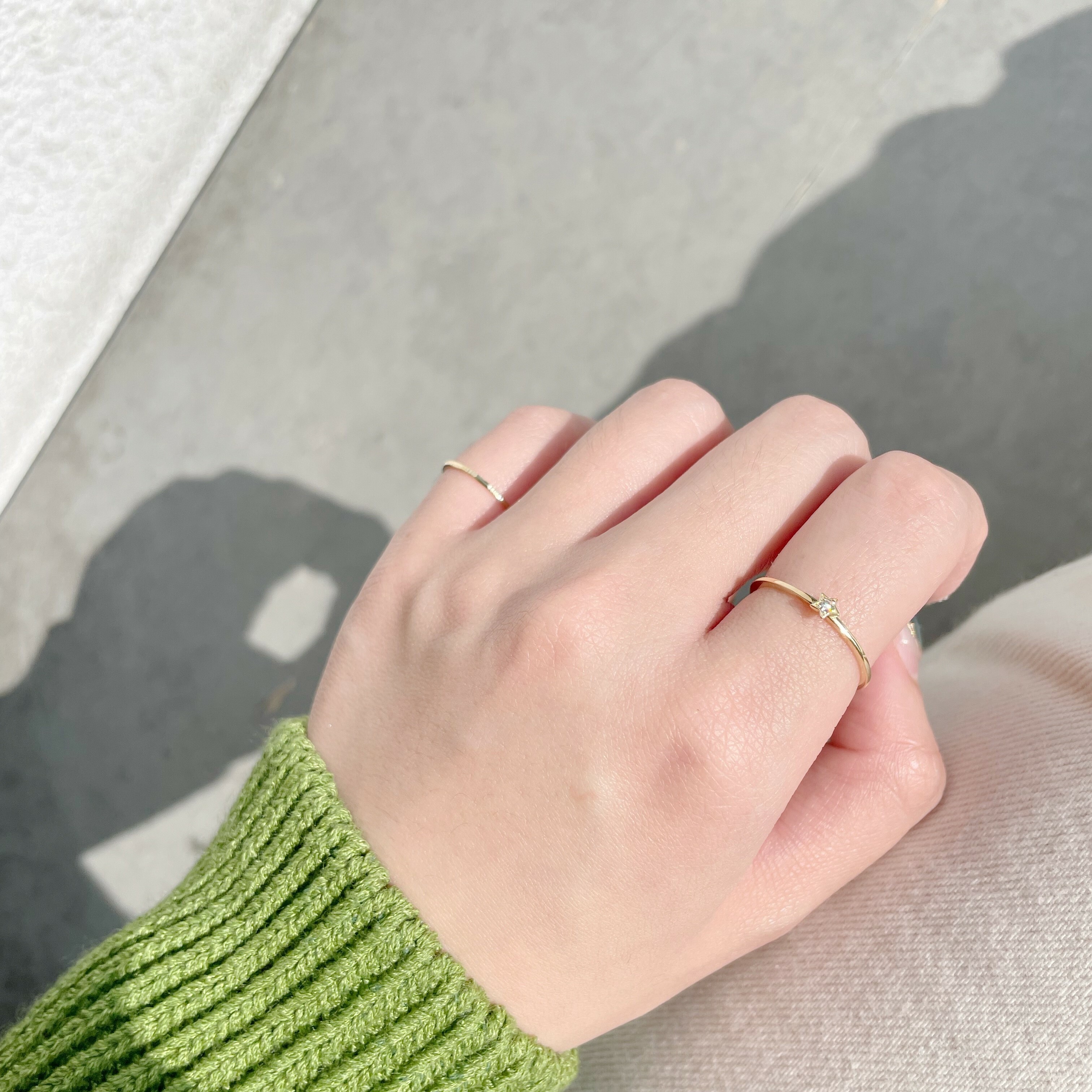 14K星星真鑽戒指