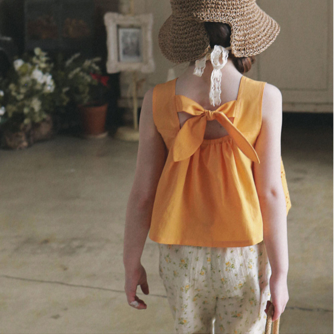 【限量】簍空蕾絲-夏季兒童背心(73-120)