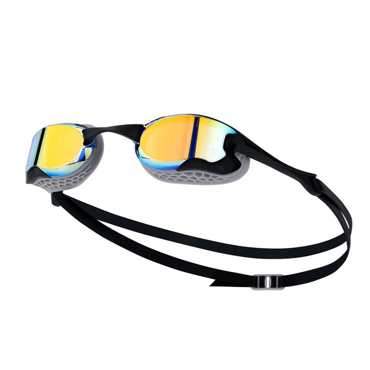 成人猛禽鏡面塗層競賽泳鏡 - 黑/綠