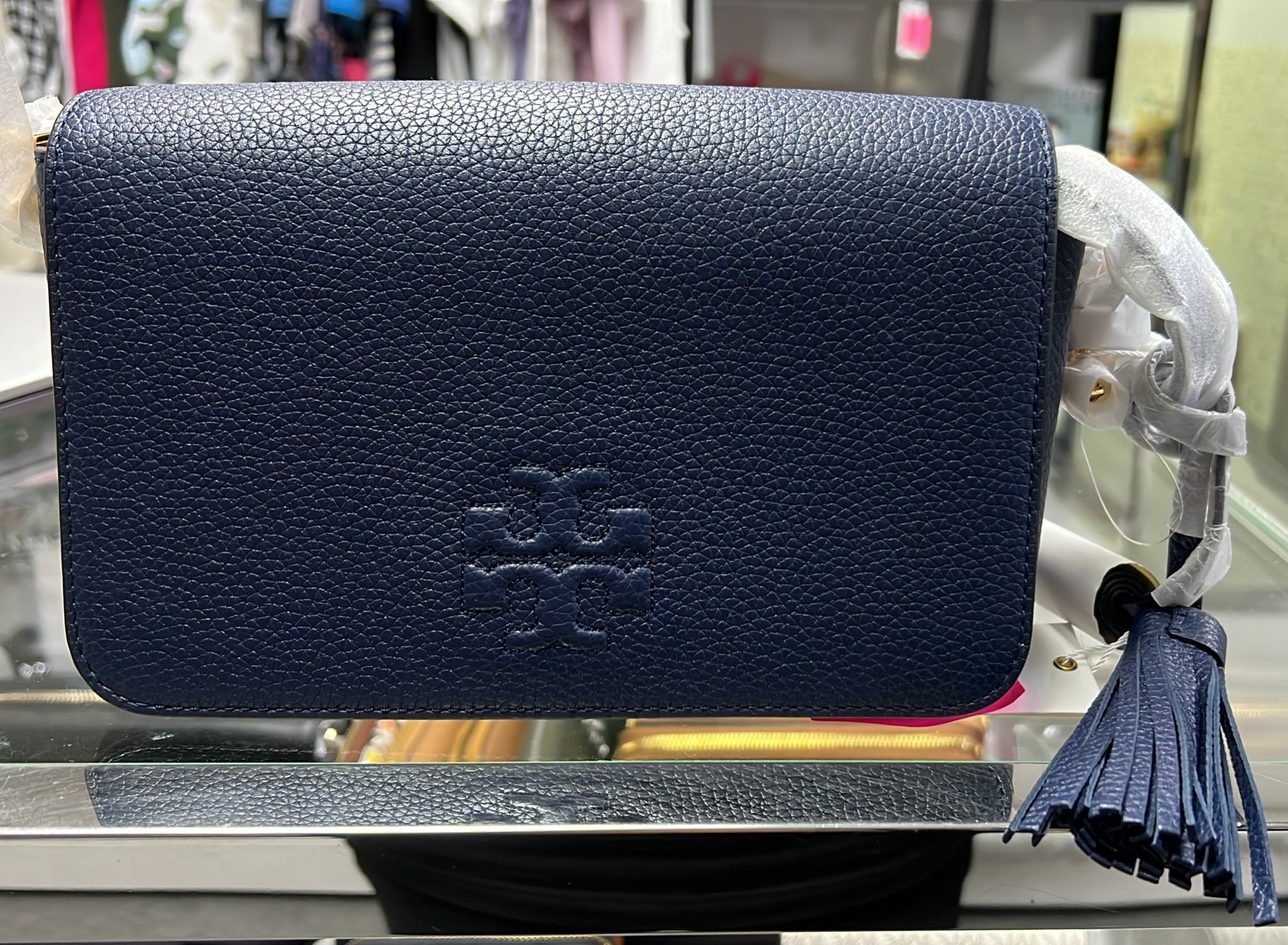 [S] TORY BURCH THEA MINI BAG, Royal Navy, 67303-403 (TB362)