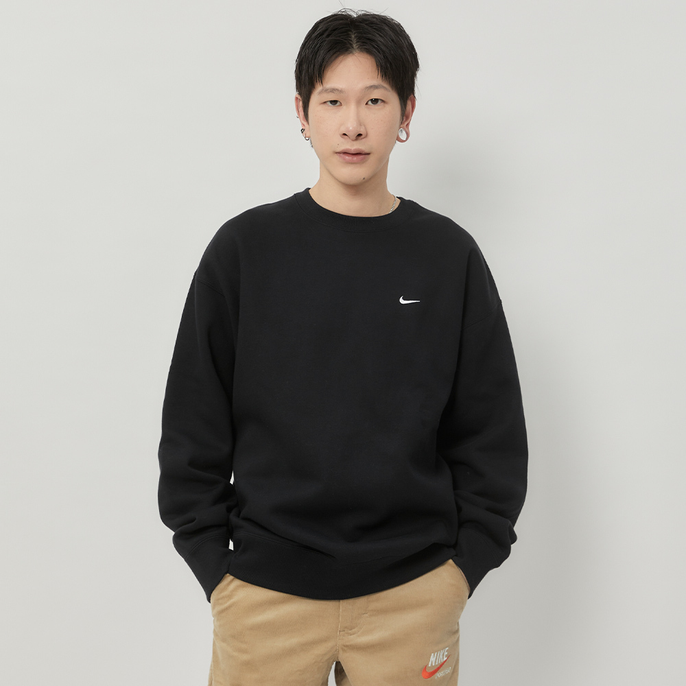 Nike SOLO SWSH FLC CRW 男 黑色 大學T 休閒 衛衣 長袖 上衣 DX1362-010