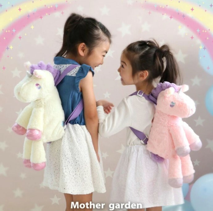 Usamomo萌兔桃桃- 背包 獨角獸 ( 白色 / 粉色 ) 後背包