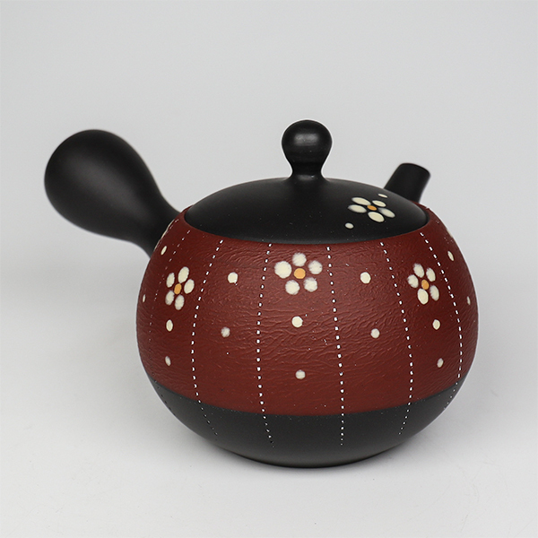 【昭萌】黑泥丸茶線花 橫手急須0.2L