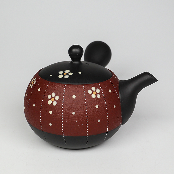 【昭萌】黑泥丸茶線花 橫手急須0.2L