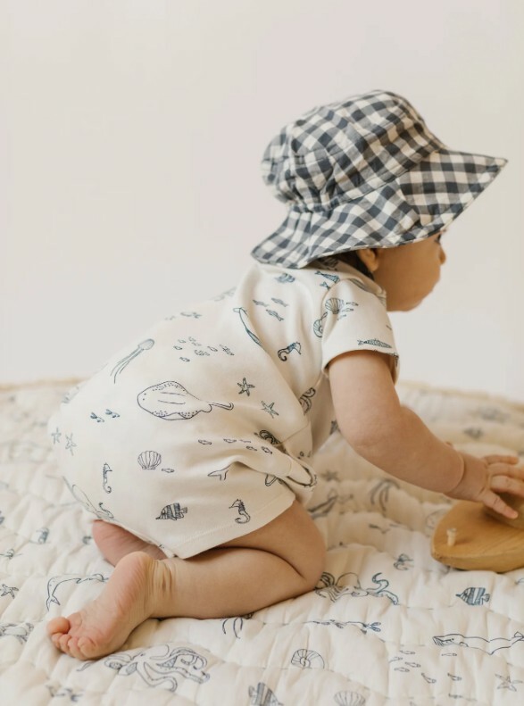 Pehr│Short Sleeve Romper短袖連身衣．Life Aquatic